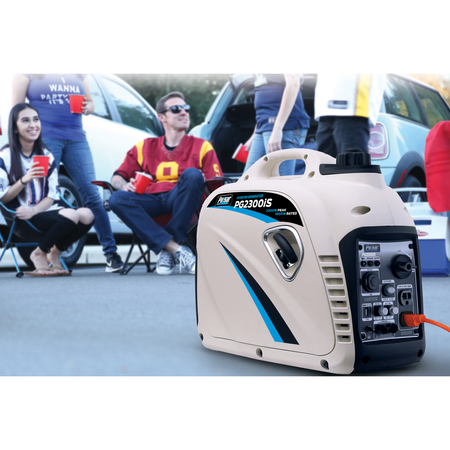 Pulsar Portable Generator, Gasoline, 1,800 W Rated, 2,300 W Surge, Recoil Start, 120V AC, 13.3 A PG2300iS
